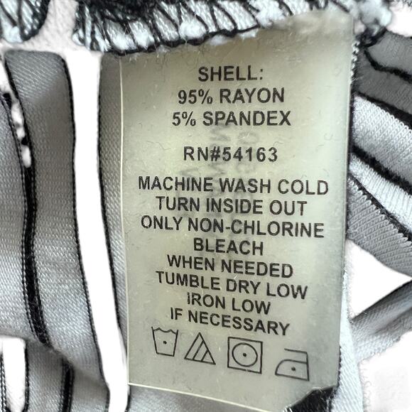 Calvin Klein Black White Striped Maxi Dress 3/4 Sleeve Bodycon Stretch Size S - Picture 8 of 11